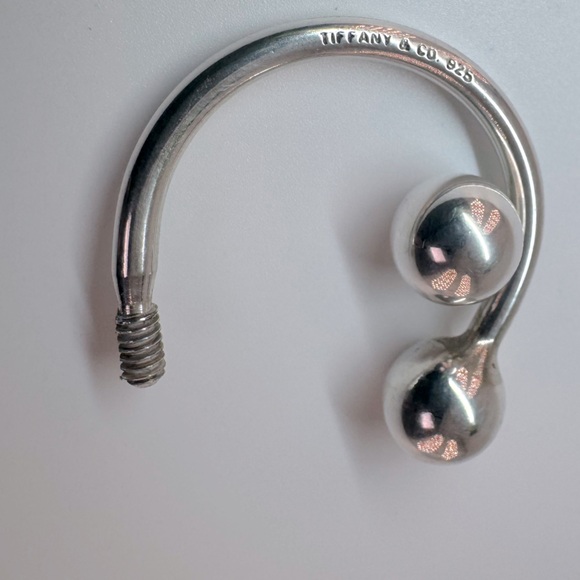 Tiffany & Co Ball Key Ring 925 Discontinued Vintage Unisex Sterling Silver AUTH - Picture 5 of 8